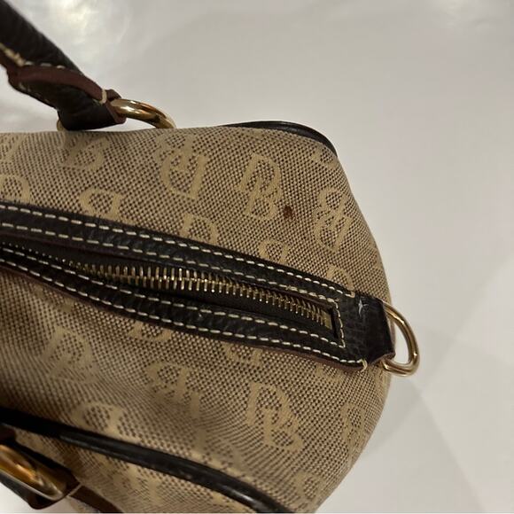 Vintage Dooney & Bourke Canvas Leather Satchel Shoulder Bag - Picture 14 of 16